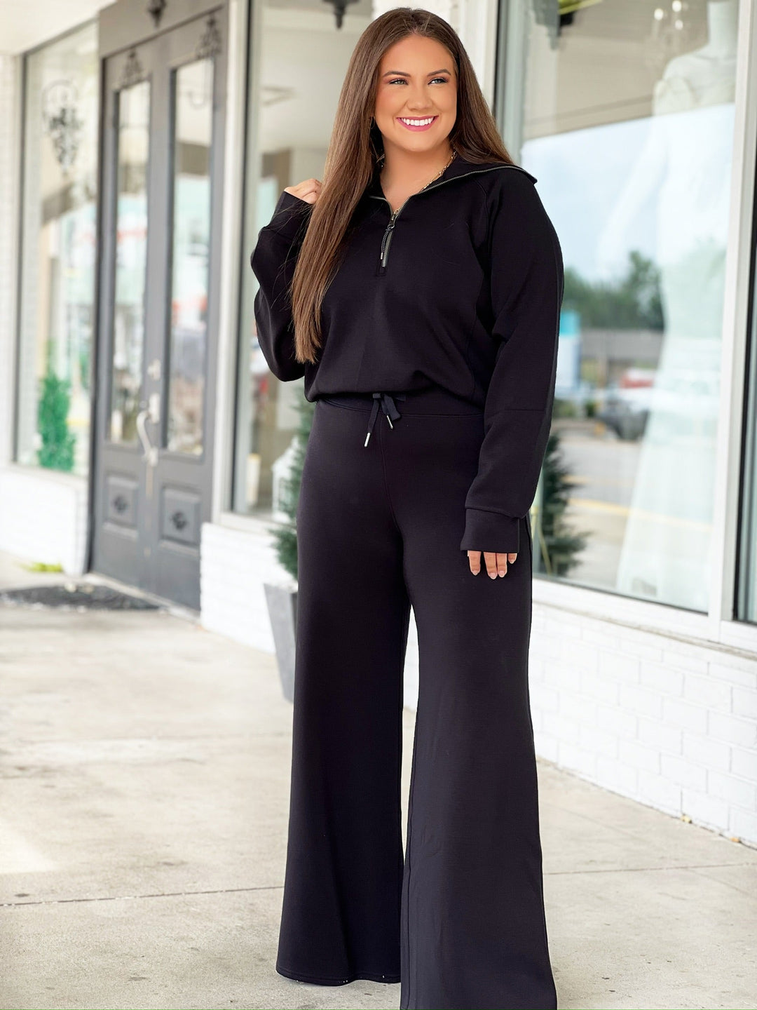 SPANX AirEssentials Half Zip - Black