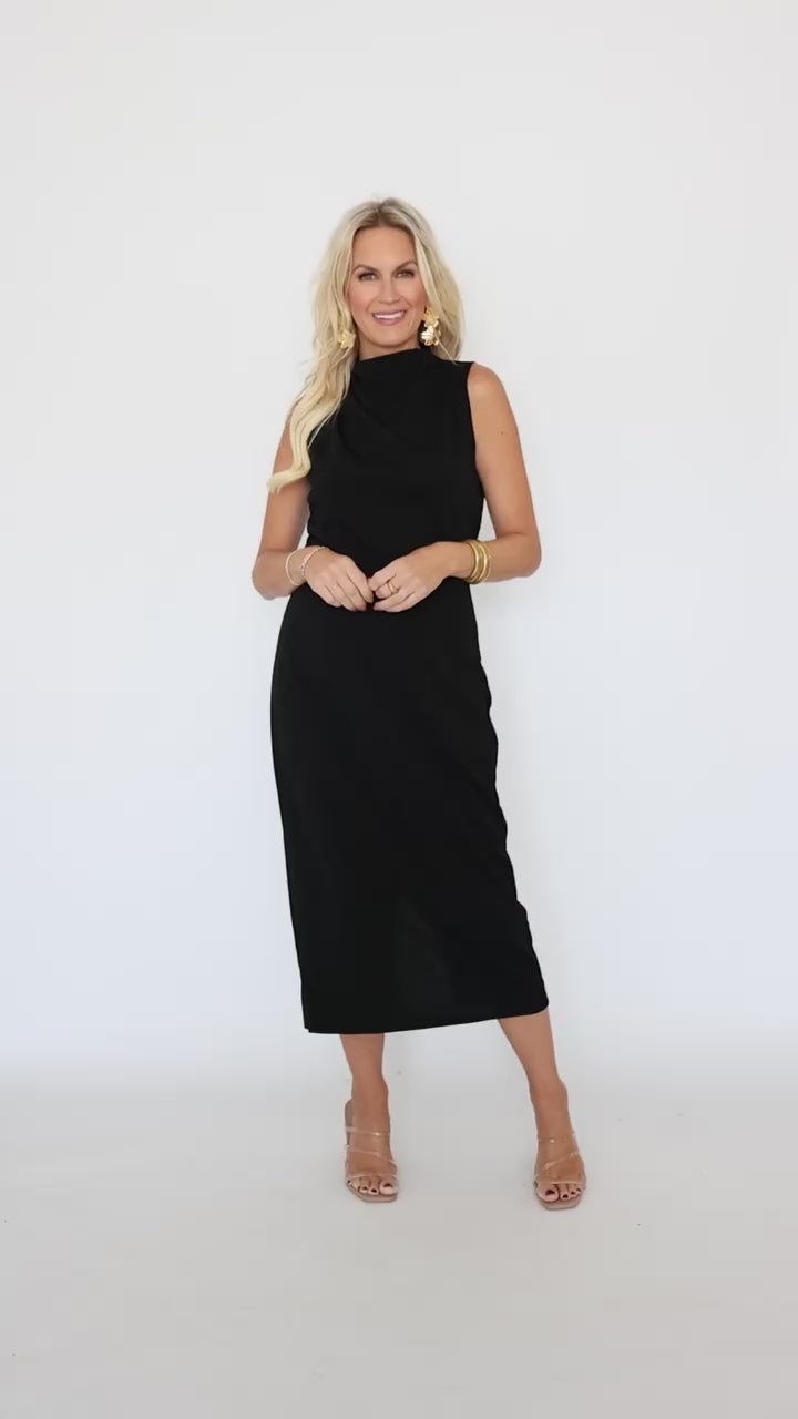 Reason To Celebrate Midi Dress - Black