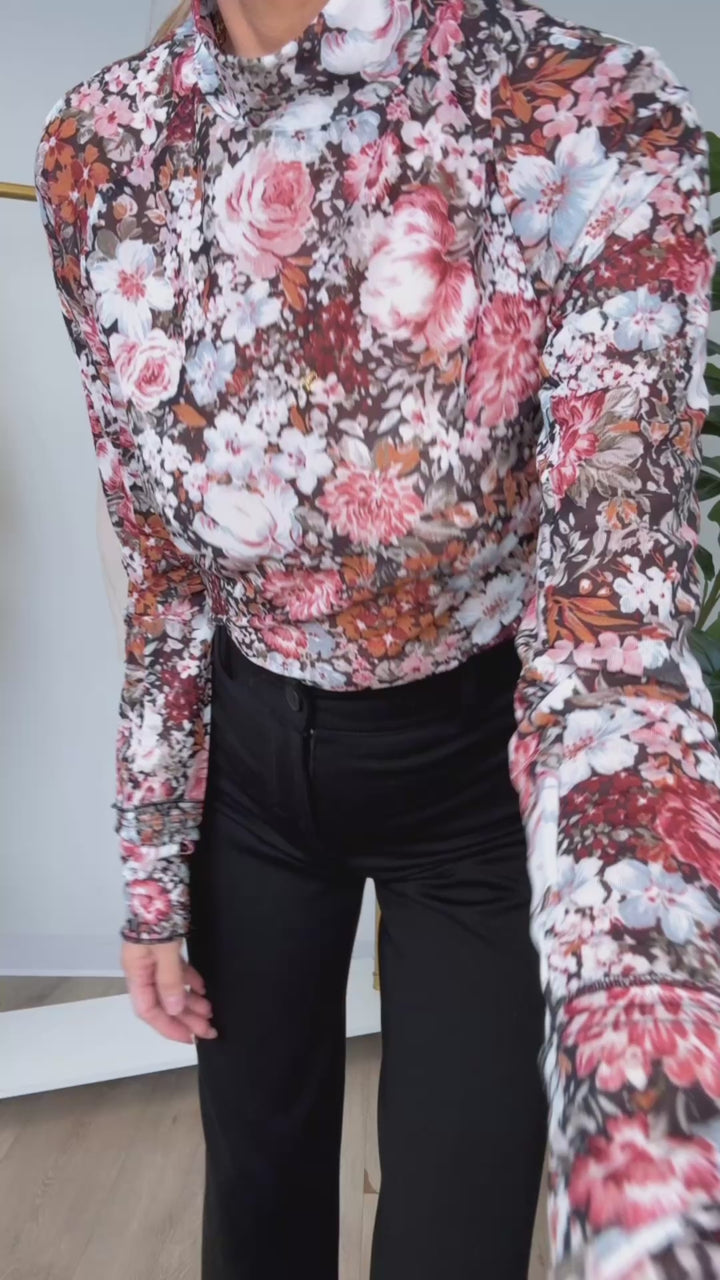 Fiona Floral Mesh Top