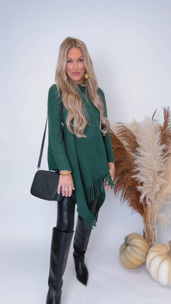 Olivia Fringe Poncho