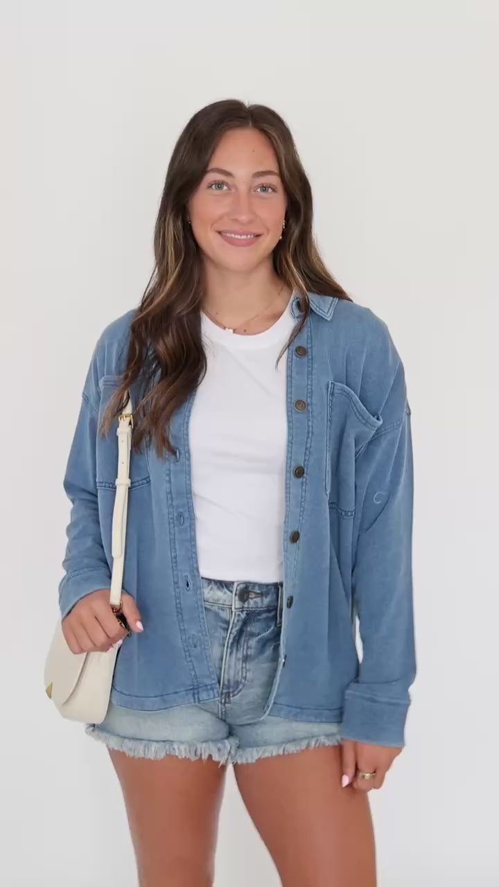 All Day Knit Denim Jacket - Vintage Indigo