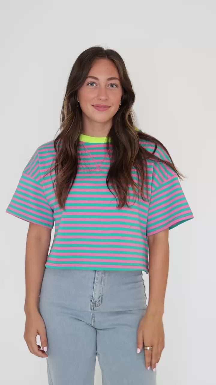 Terry Stripe Tee