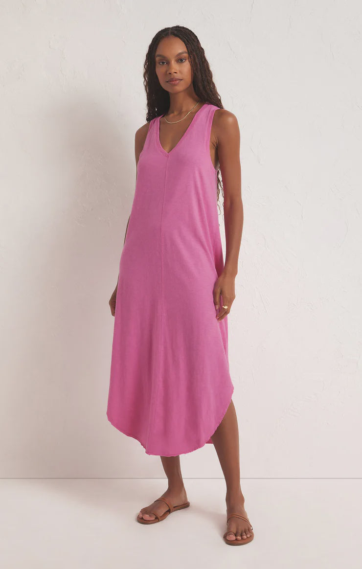 Reverie Slub Dress - Heartbreaker Pink