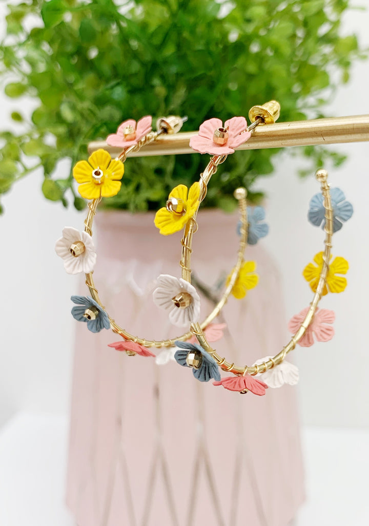 FLOWER STUDS HOOP