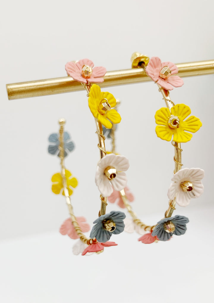 FLOWER STUDS HOOP
