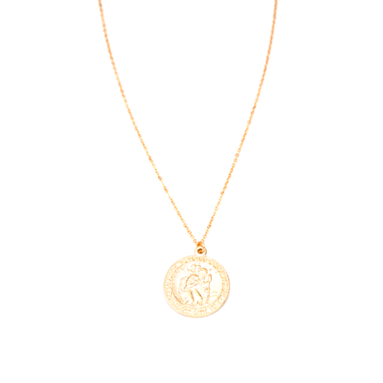 SAINT CHRISTOPHER COIN NECKLACE