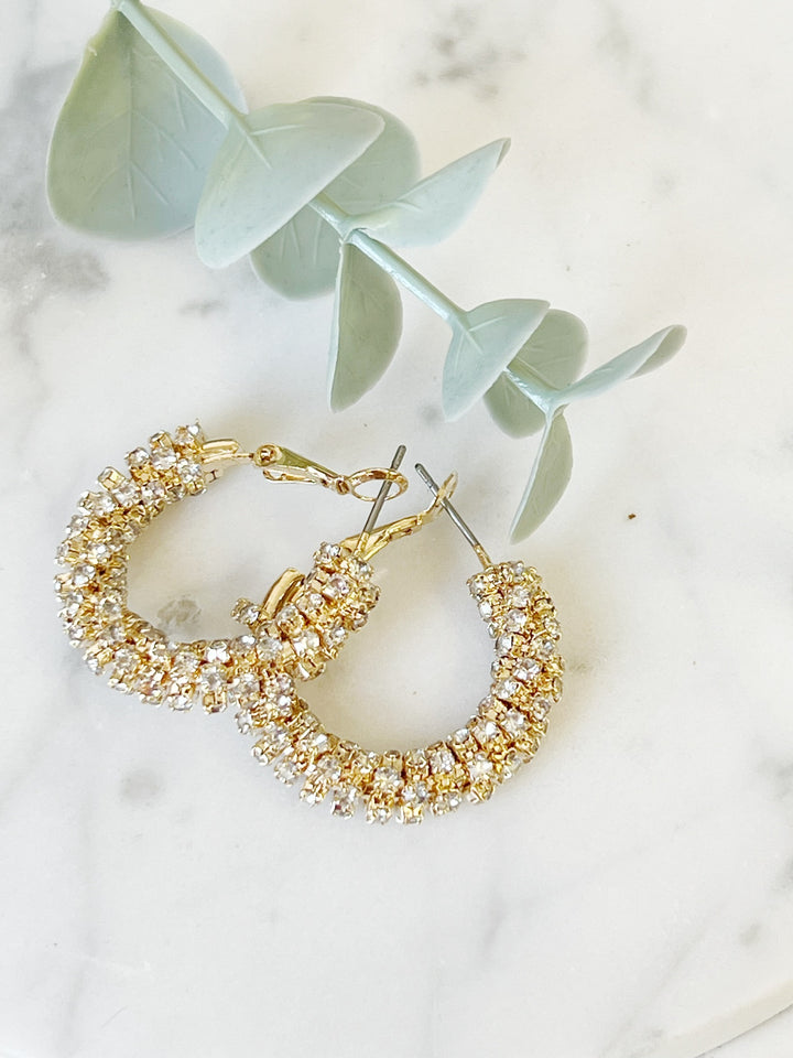 Bailey Crystal Hoops