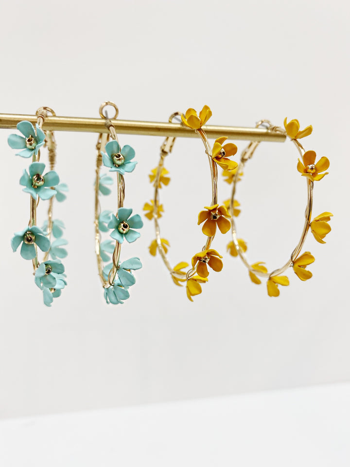 FLOWER STUDS HOOP