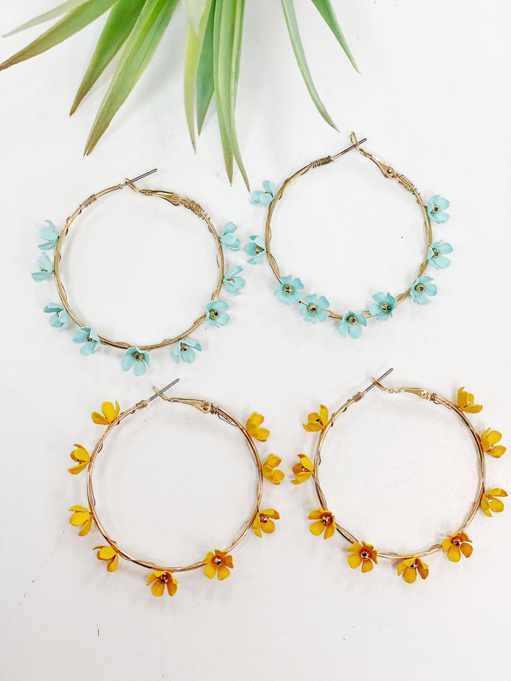FLOWER STUDS HOOP