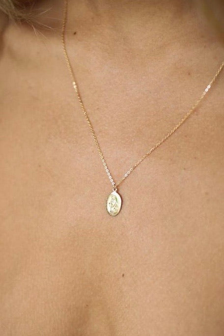 Virgin Mary Necklace- Gold Filled