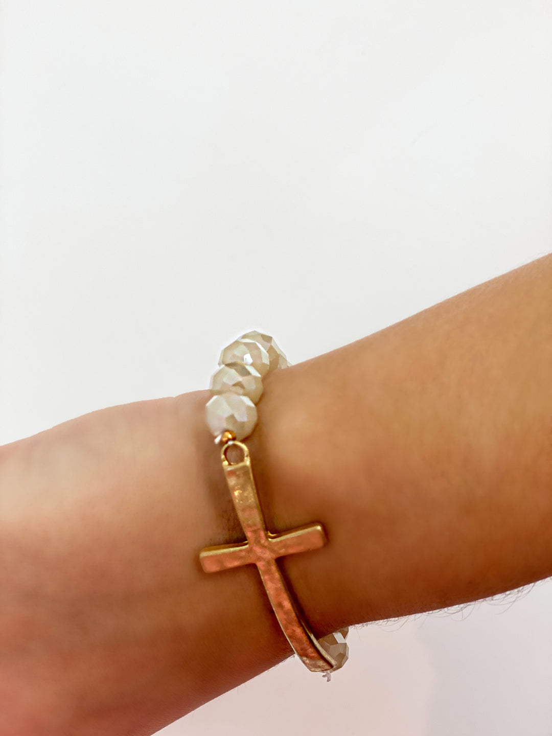 Beaded Cross Bracelet